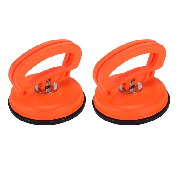 2pcs Dent Repair Puller Suction Cup Car Body Dent Remover Tools Dent Puller Handle Lifter Orange