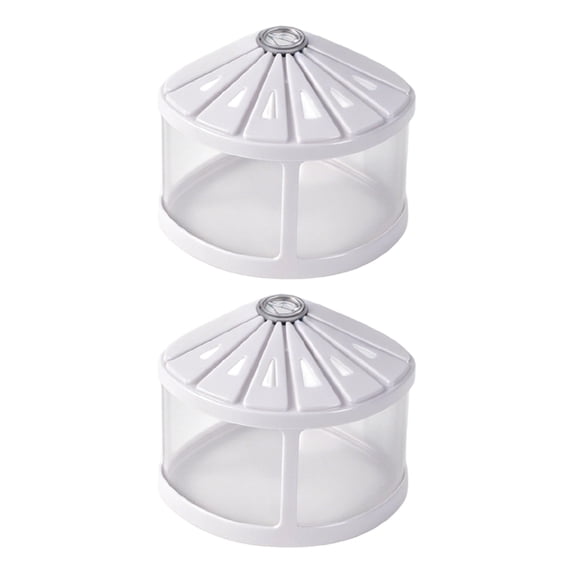 2pcs Desk Display Betta Fish Tanks for Pet Fish with Covered Top and Clear View