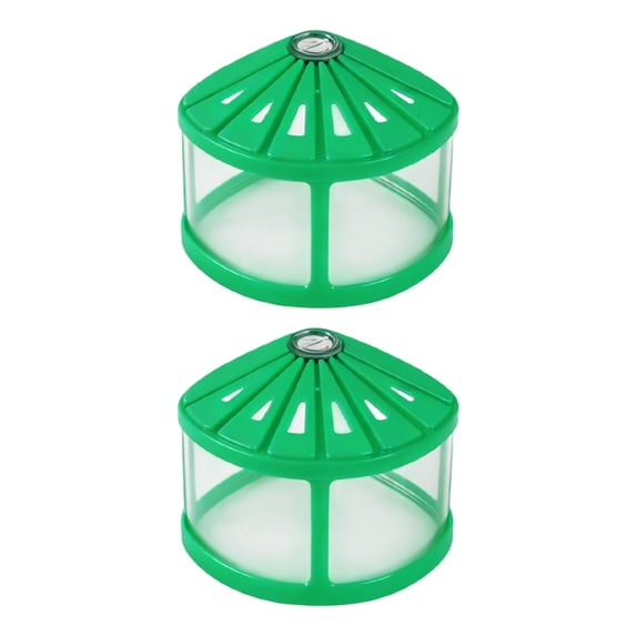 2PCS Desktop Fish Tanks with Clear Viewing Vented Lid for Desk Shelf Display