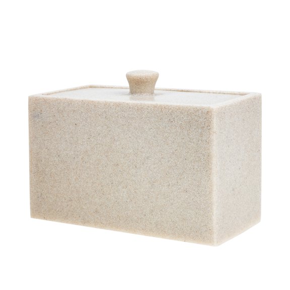 CRILSTYLEO Cotton Swab Box Beige Use Household Users 2Pcs 5.4x3.8in
