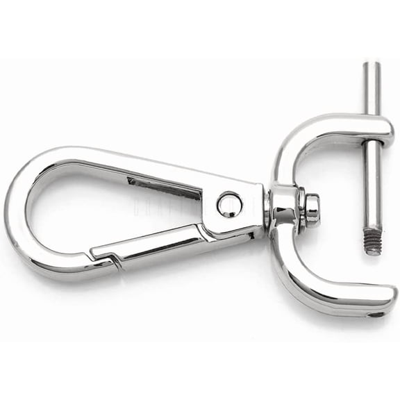 CRAFTME STUDIO Silver 5/8" Detachable Swivel Snap Hook Clasp (2pcs) – Screw Bar Strap Clip for Bags & DIY Hardware (VT493)