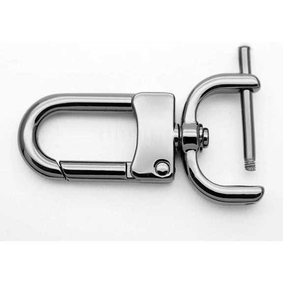 2pcs Detachable Snap Hook Swivel Clasp w/Screw Bar VT99 Bag Strap Hardware Replacement (1-1/2 Inch, Gunmetal)