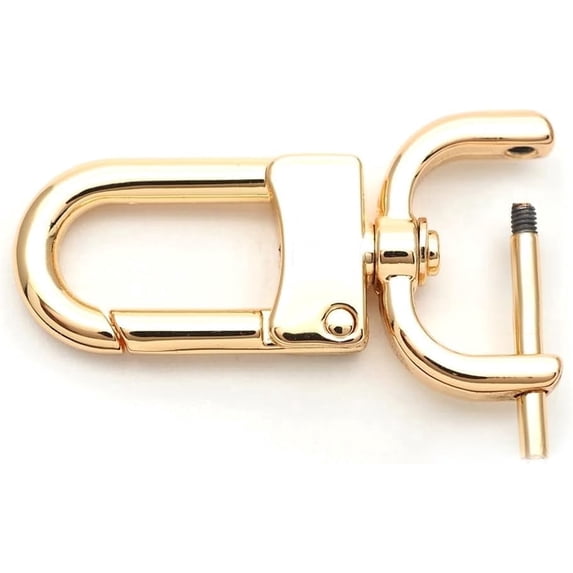 CRAFTME STUDIO Gold 1/2" Detachable Swivel Snap Hook Clasp (2pcs) with Screw Bar – Bag Strap Replacement Hardware (VT99)