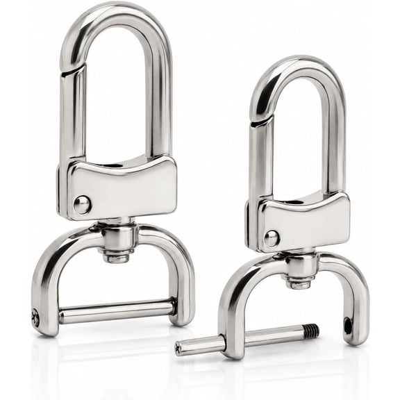 CRAFTME STUDIO Silver 1" Detachable Swivel Snap Hook Clasp (2pcs) with Screw Bar – Bag Strap Replacement Hardware (VT99)