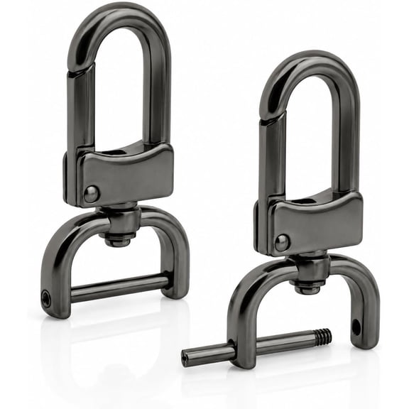 CRAFTME STUDIO Gunmetal 3/4" Detachable Swivel Snap Hook Clasp (2pcs) with Screw Bar – Bag Strap Replacement Hardware (VT99)