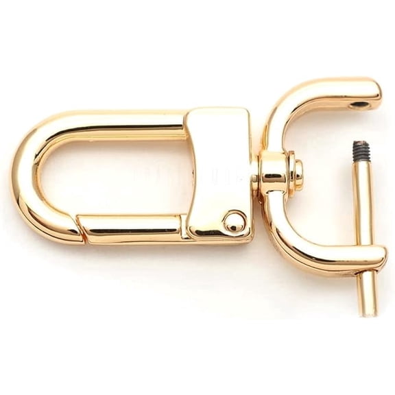 CRAFTME STUDIO Gold 5/8" Detachable Swivel Snap Hook Clasp (2pcs) with Screw Bar – Bag Strap Replacement Hardware (VT99)
