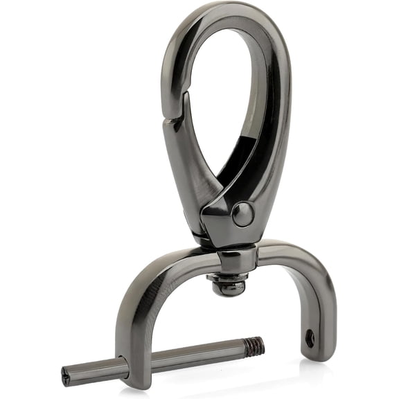 CRAFTME STUDIO Gunmetal 1" Detachable Swivel Snap Hook Clasp (2pcs) with Screw Bar – Bag Strap Replacement Hardware (VT501)