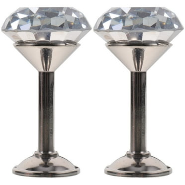 2pcs Silver Zinc Alloy Curtain Tiebacks with Diamond Design for Elegant Room Decor