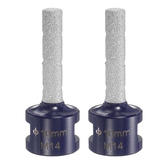 2pcs Diamond Finger Milling Bits 10mm (3/8") Dia 5/8"-11 Thread Diamond Milling Bit for Enlarging Shaping Existing Holes in Porcelain Ceramic Tile Marble, Blue