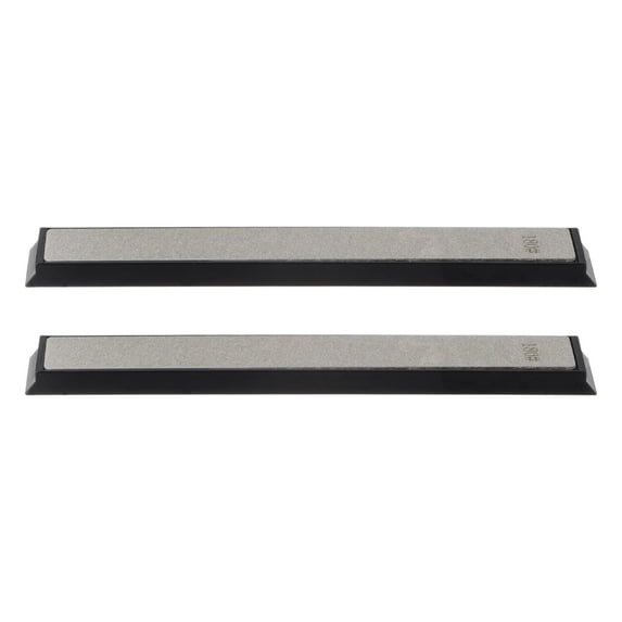2pcs Diamond Sharpening Stone Set 180 Grit for Scissors Kitchen Tools, Silver Tone