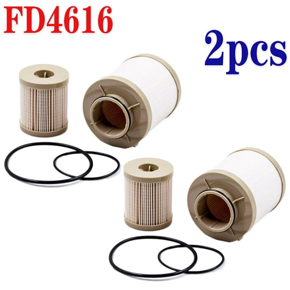2pcs Diesel Oil Fuel Filter FD-4616 For 03-07 6.0L Powerstroke US