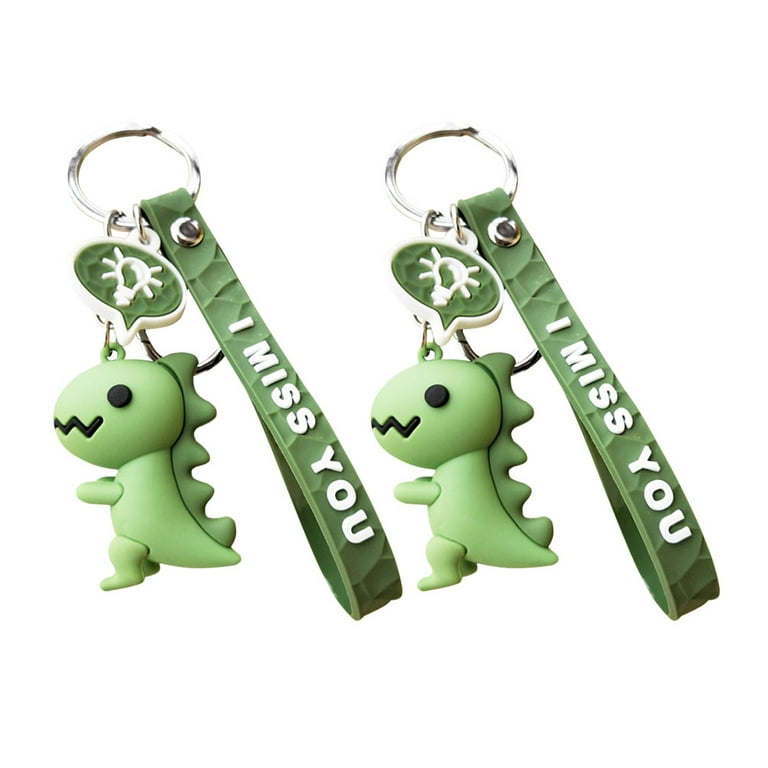 2pcs Dinosaur Key Chain Creative Cartoon Key Chain Dinosaur Keyring Bag Keyring Pendant Walmart