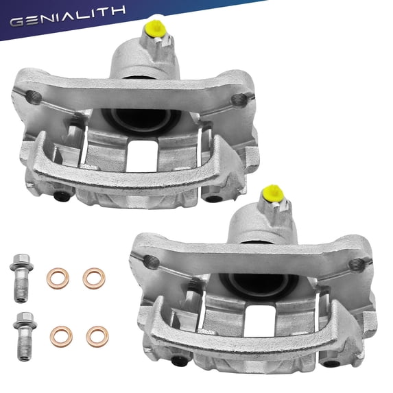 Genialith 2pcs Disc Brake Caliper w/ Bracket for Toyota 4Runner 10-20 Sequoia Lexus Rear