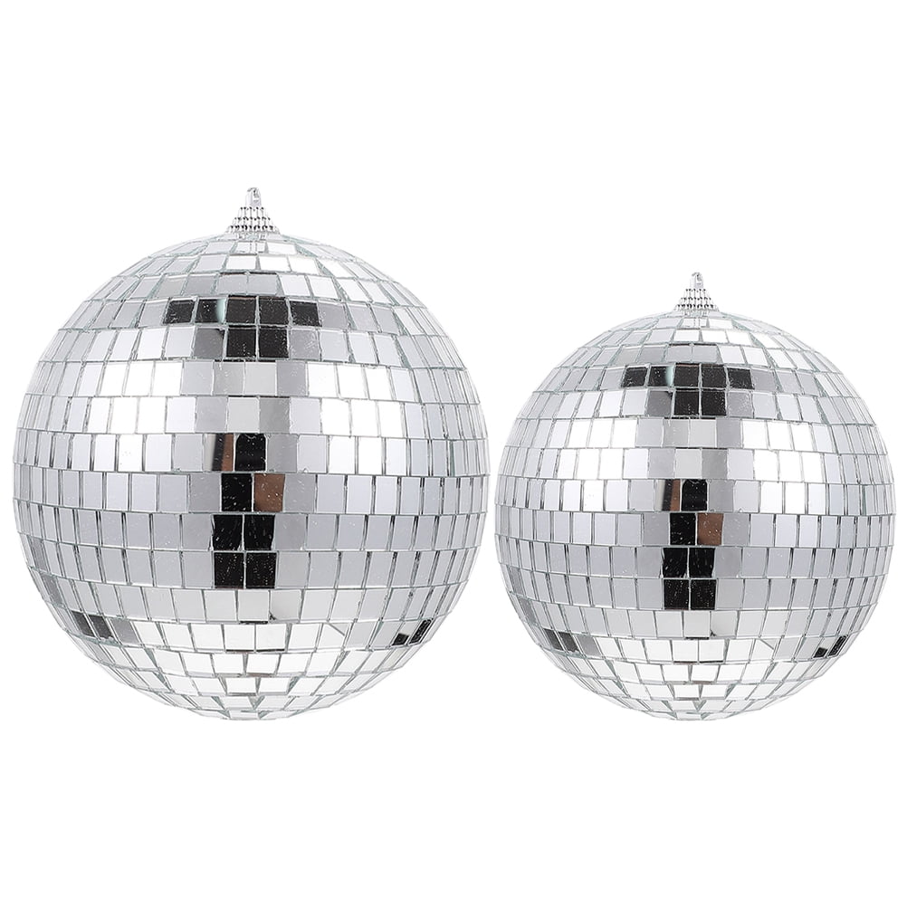 50 Pcs Disco Balls Ornaments Mini Disco Balls Silver Hanging