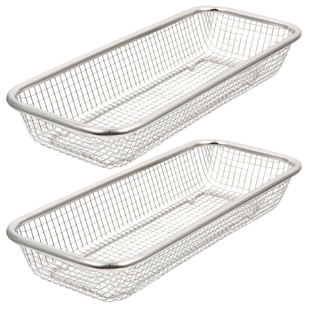 2pcs Dishwasher Bowl Basket Stainless Steel Baking Basket Small Storage