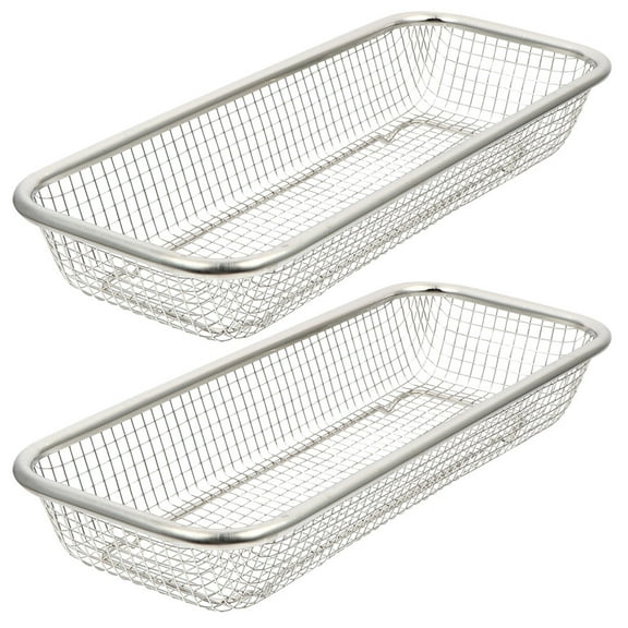 2pcs Stainless Steel Dishwasher Bowl Basket Set, Small Baking and Storage Holder for Kitchen Organization