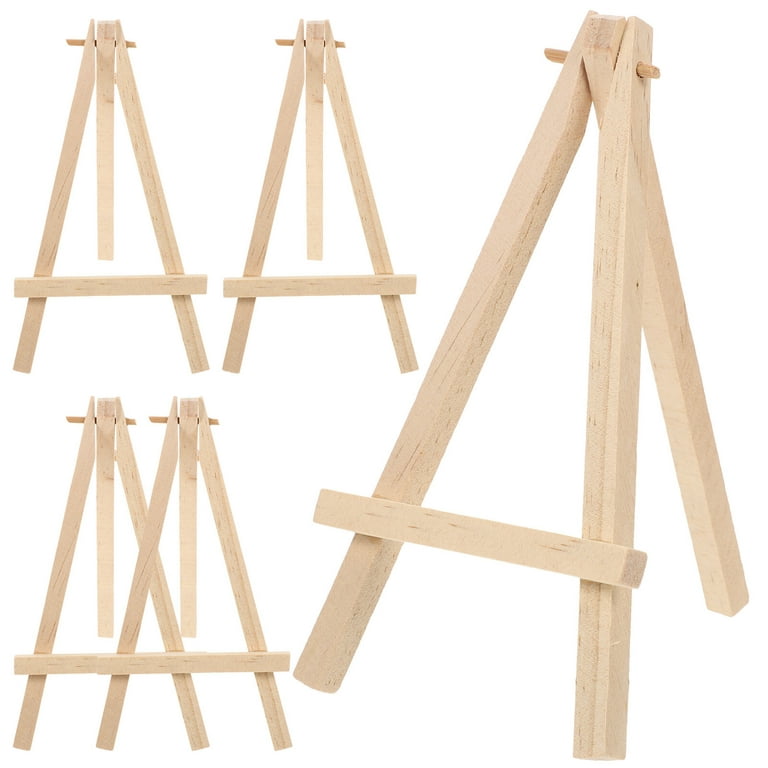 2pcs Display Easels Foldable Wood Tripod Mini Easel Stand Small Table Easel  for Card