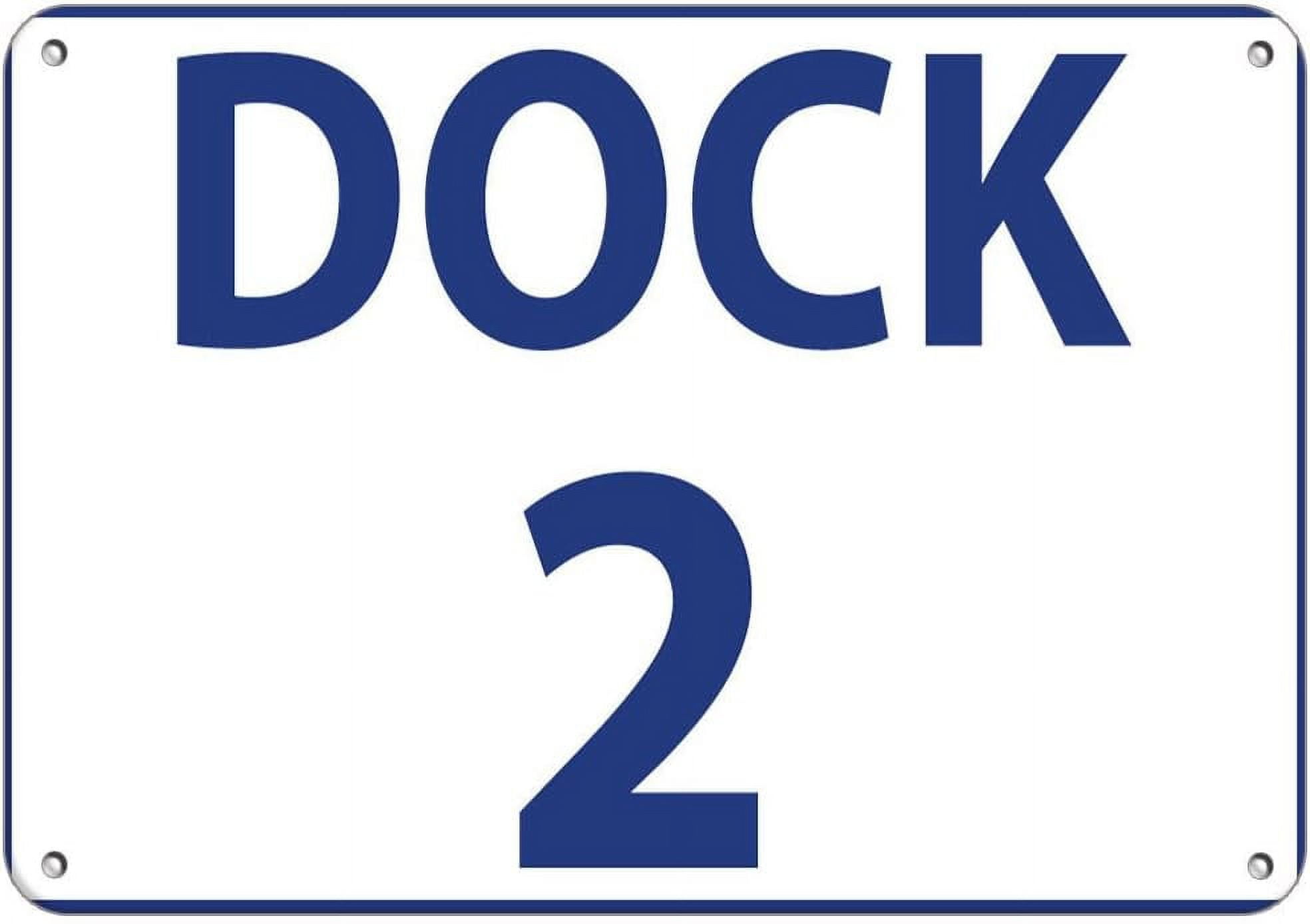 2pcs Dock 2 Activity Sign Loading Zone Loading Dock Number Vinyl ...