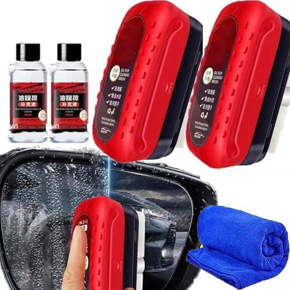 2pcs Dodorado Glass Cleaner+ 1pcs Rag, Dodorado Glass Cleaning Board, Gelmalls Glass Cleaner, Dodorado Windshield Cleaner, Gelmalls Windshield Cleaner, Gelmalls Oil Repellent Film for Car Windows