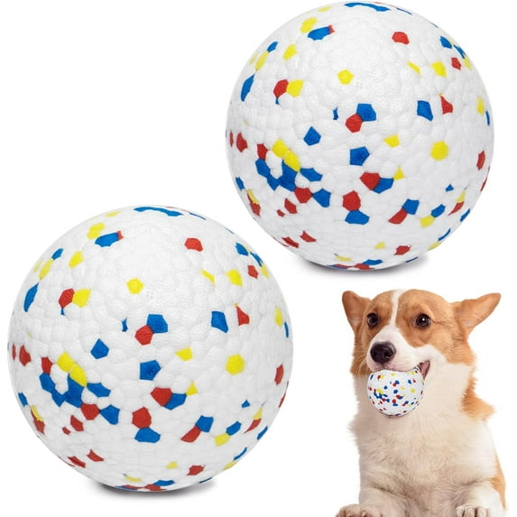 2pcs Dog Balls for Large Medium Small Dogs,Bouncy Tennis Ball for Dogs Aggressive Chewers,Durable Dog Toy Ball,Water Toy Ball for All Life Stages Dog, Labrador,Bulldog,German Shepherd