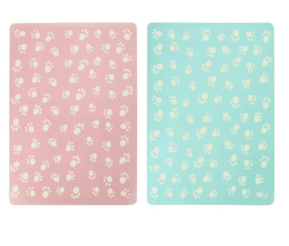 2pcs Dog Cat Dish Placemat Puppy Food Bowl Mat Pet Food Pad Water