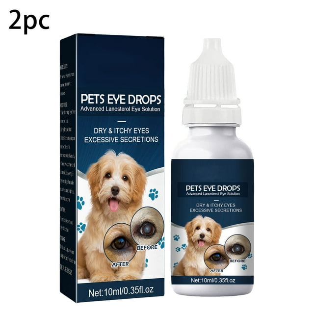 2pcs Dog Eye Drops For Dry Eyes 15 Advanced Lanosterol Eye Solution