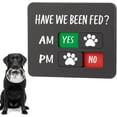 thumbnail image 1 of 2pcs Dog Feeding Reminder Sign with Magnet, Pet Feeding Tracker with Have We Been Fed, Acrylic Slider Sign for Fridge, AM PM Feed Chart Sign with Yes No Option, 1 of 5