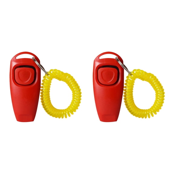 2pcs Dog Training Tool Clickers Whistles with WristStrap For Effective Commands And Behavior Control for Outdoor Indoor