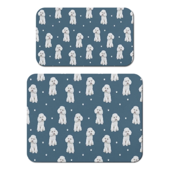 2pcs Dog and Nature Coffee Bar Mat - 4-Layer Absorbent & Non-Slip, Boho Dog Aesthetic