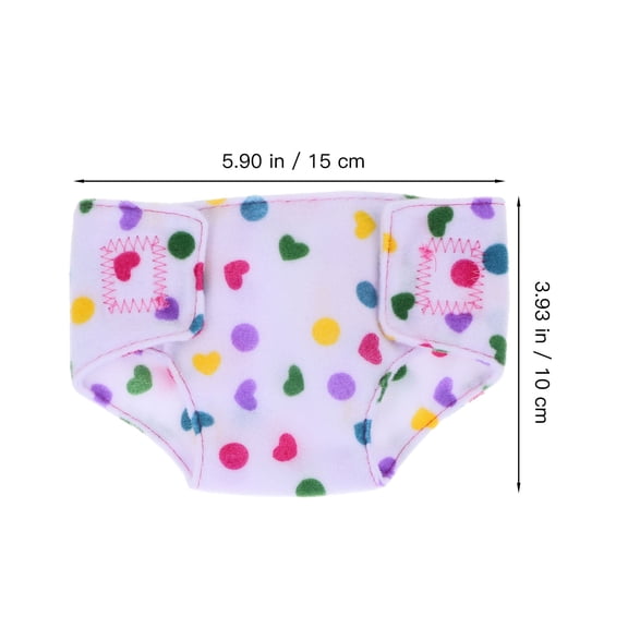 Tineasur Doll Diapers Pretend Play 2Pcs 5.89X3.93X0.39in