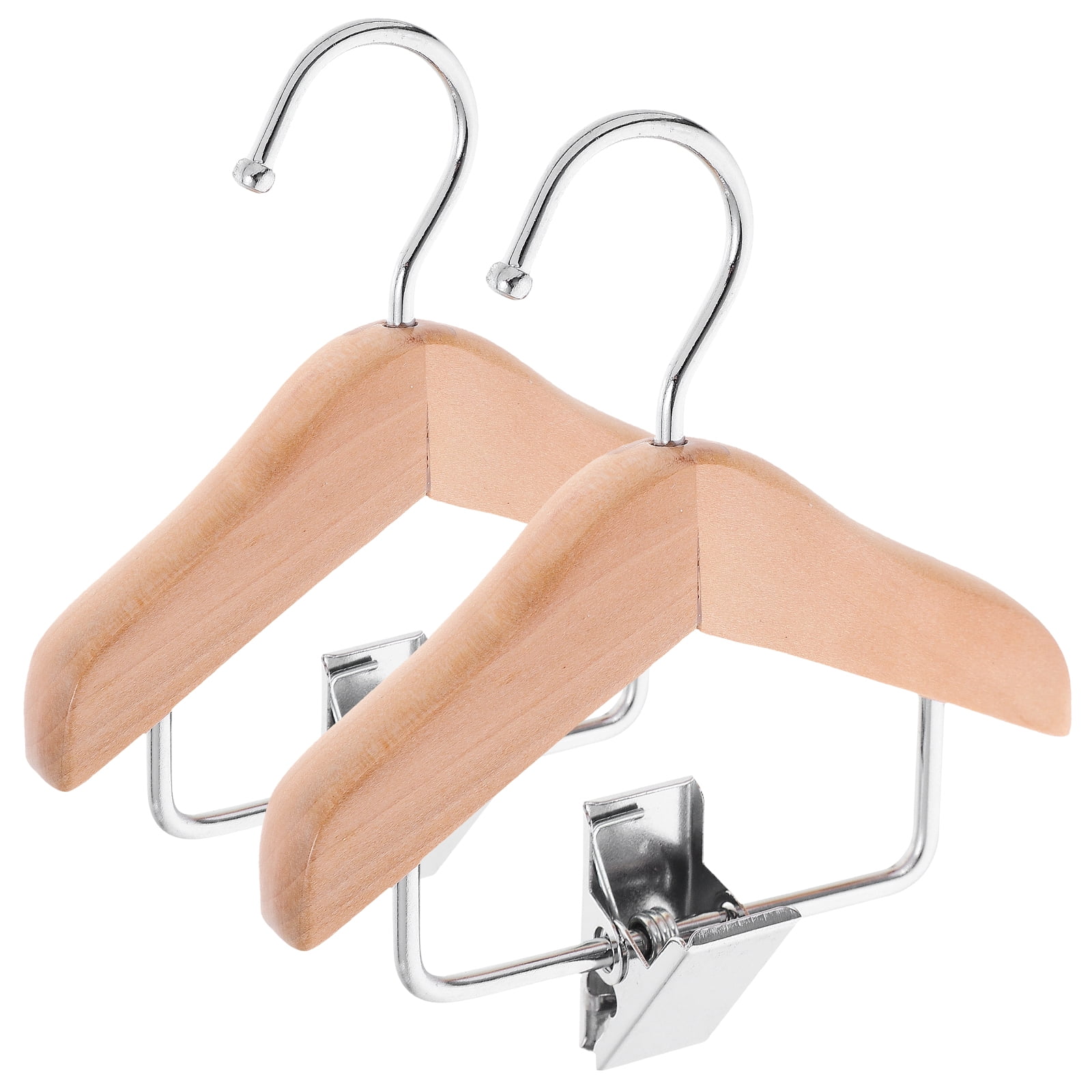 2pcs Doll Hangers Doll Coats Hangers Doll Clothes Hanger Small Iron