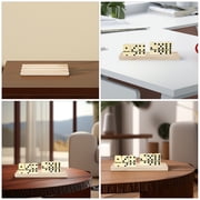 2pcs Domino Holder Trays Rack 3 Row Wooden Tiles Stand Mahjong Holders For Mexican Train Table Board Game Base