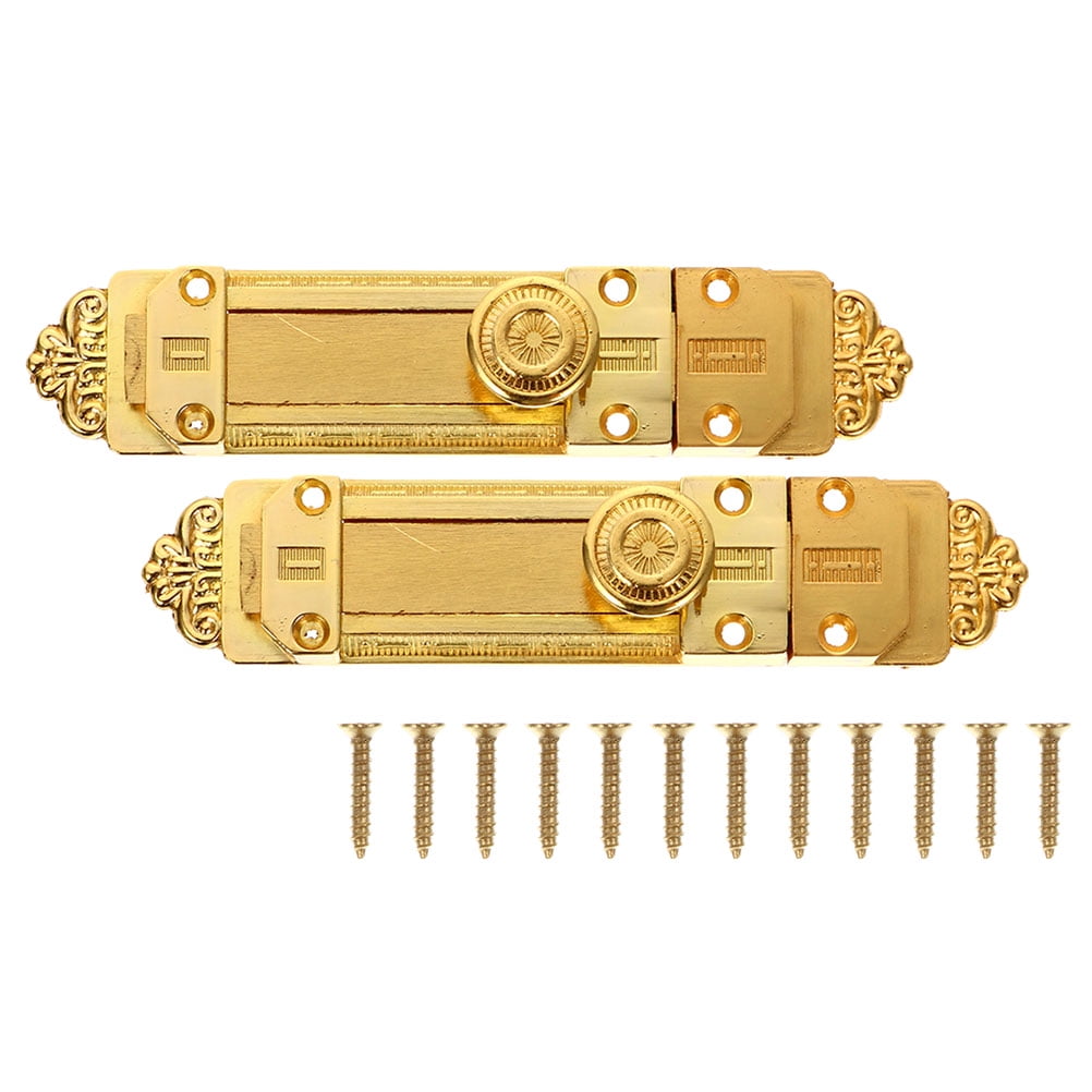 2pcs Door Bolt French Door Flush Bolt Sliding Door Lock Level Bolt Gate