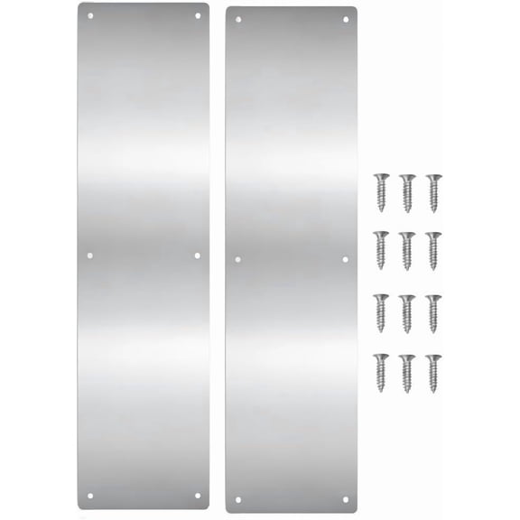 2pcs Door Kick Plate Kick Plate for Bottom of Door Metal Door Push Plate Kick Plates for Exterior Interior Doors Anti Kick in Door