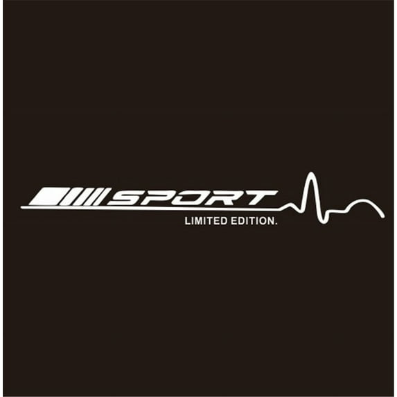2pcs Door Sport Black Vinyl Self-sticking Decal Sticker Car Truck 78X11.5 CM