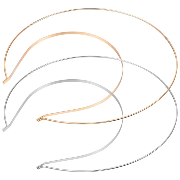 2pcs Double-layer Alloy Bridal Tiara Headbands Wedding Crown Hair Accessories for Women Party Prom Gold and Silver