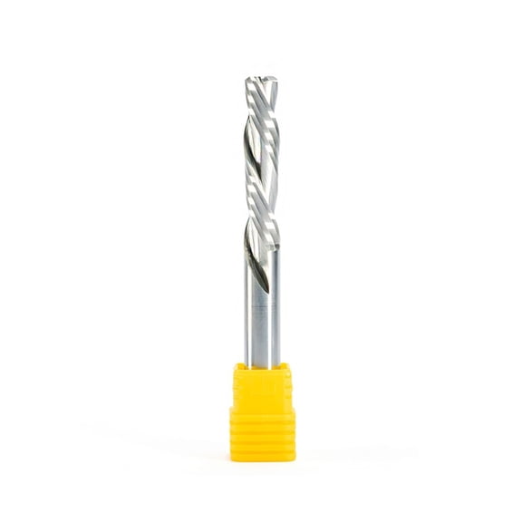 2pcs Down Cut Two Flutes Left Handed Spiral Carbide Milling Tool Cutters for CNC Router Compression Wood End Mill Cutter Bits