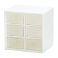 thumbnail image 1 of CIMAXIC Plastic Visible Drawer Box White for Home Office Storage 2Pcs, 1 of 6