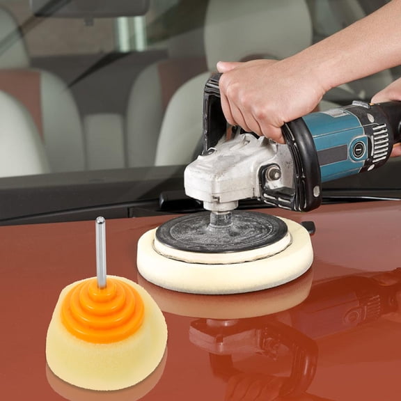 FONDOTIN 2-in-1 Polisher Drill Attachment for Car Detailing, Waxing, Buffing, and Cleaning Accessories