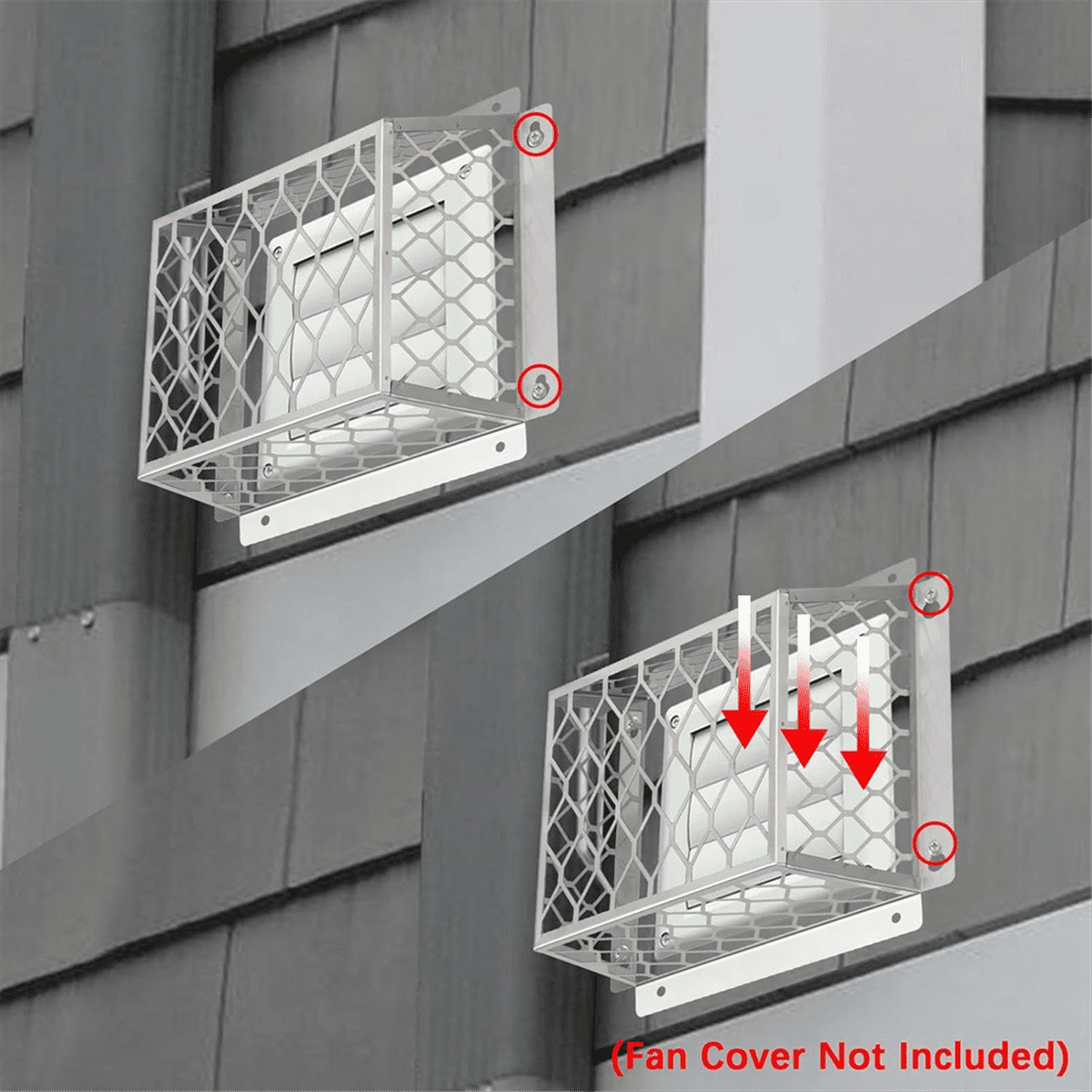 2pcs Dryer Exhaust Guard Vent Cover for 3 to 4 Inch Fan Cover,Ventilation Bird Cage for Bathroom Exhaust Ventilation Fan,2 x Dryer Exhaust Guard Vent Cover,White