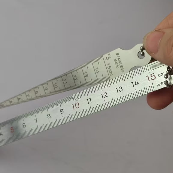 2pcs Dual Scale Measurement Set - Precision 15mm Gap Gauge & 5.91inch Ruler for Welding and Industrial Use