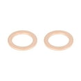 thumbnail image 1 of 2pcs Durable M14 Copper Tone Oil Drain Plug Gaskets Replacement for Benz 007603-014106, 1 of 3