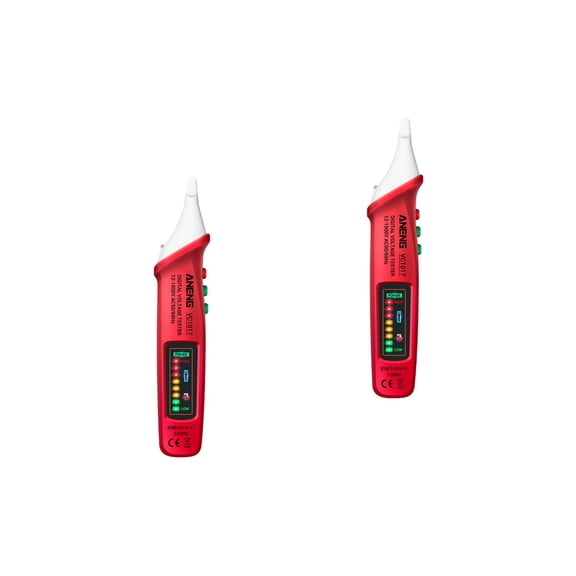 2pcs Durable Non-contact Voltage Tester Portable Voltage Tester Pen with Flashlight