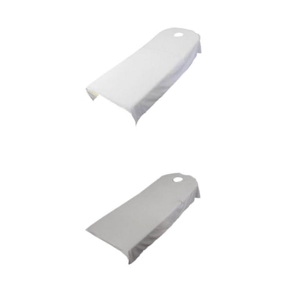 2pcs Durable Wash Bed Sheet Cover (35x 74") for Massage Tables Grey/White