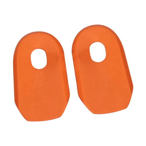 2pcs Dust Bike Crank Arm Crankset , Cycling Crankarm Protective Covers Wrap, Crank Boots Accessories - Orange