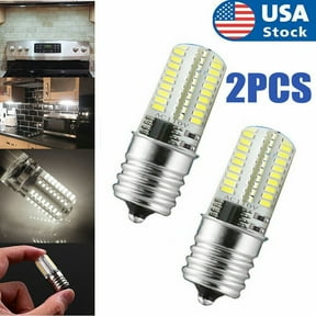 2pcs E17 LED Bulb Dimmable for Microwave Oven Appliance, 4W Stovetop Light, 40W Halogen Bulb Equivalent, E17 Intermediate Base Oven Bulb