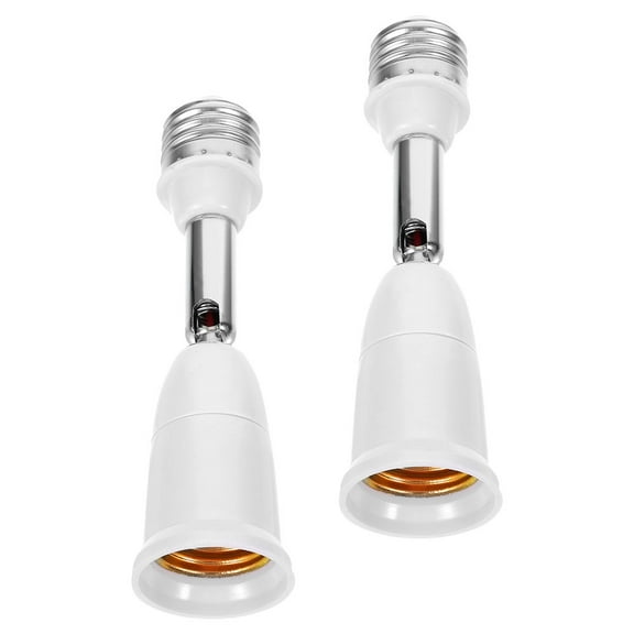 2pcs E27 Extension Light Adapter for Extending Bulb Sockets E27 Light Socket Extender Extension Socket Extender Adapter Adjustable Lamp Socket Extender