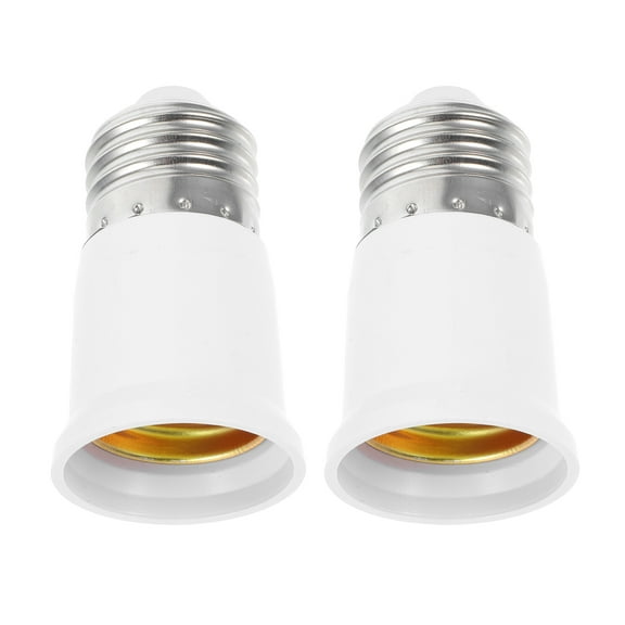 2pcs E27 Light Adapter Extension for Bulb Socket Extender Light Holder Adapter Lamp Replacement Socket Light Bulb Socket Extension for LED Light Bulb