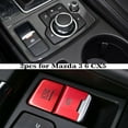 thumbnail image 1 of 2pcs EPB Brake Autohold Button Cover Cap Trim Decor Red For Mazda 3 6 CX5, 1 of 6