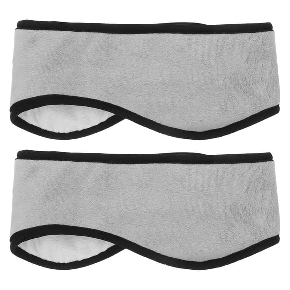 ibasenice 2-Pack Grey Adjustable Ear Warmers with Noise Reduction for Comfortable Sleep, Outdoor Sports, and Cold Weather Use
